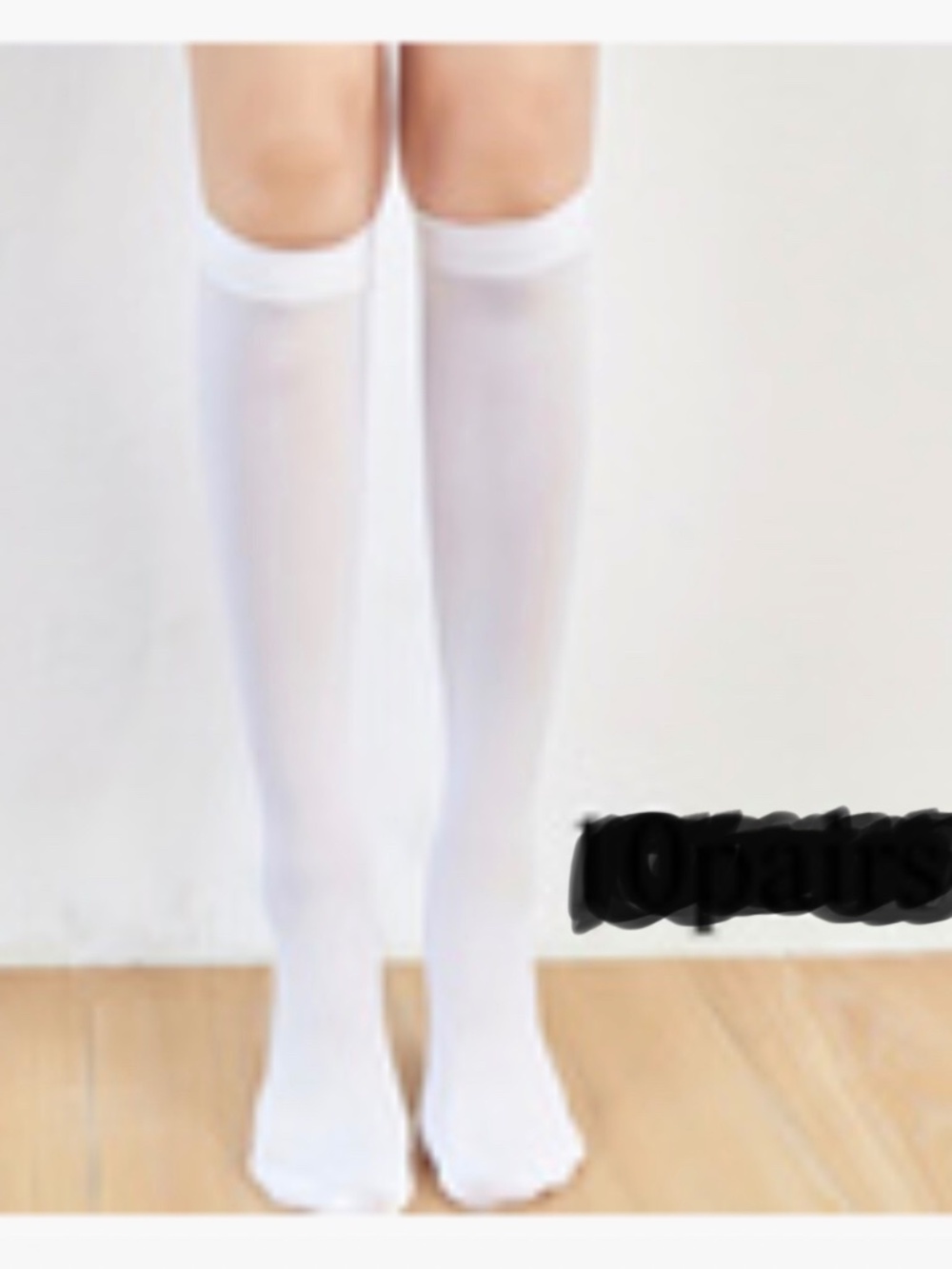 5pair of white knee high socks/nylon